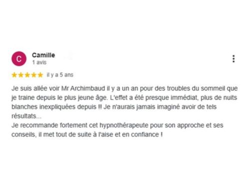 Avis client sur un accompagnement pour les troubles du sommeil