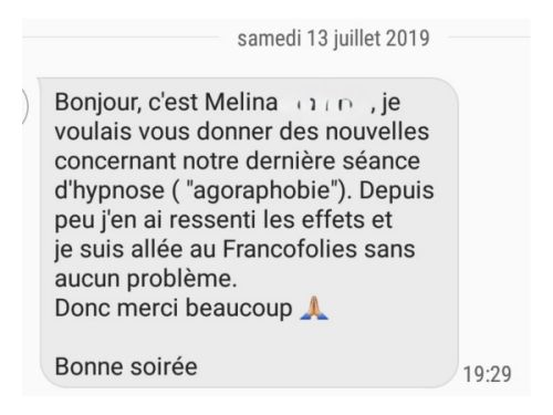 Témoignage sur une séance d’hypnose pour l’agoraphobie