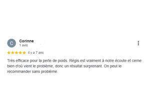 Avis client sur un accompagnement pour la perte de poids